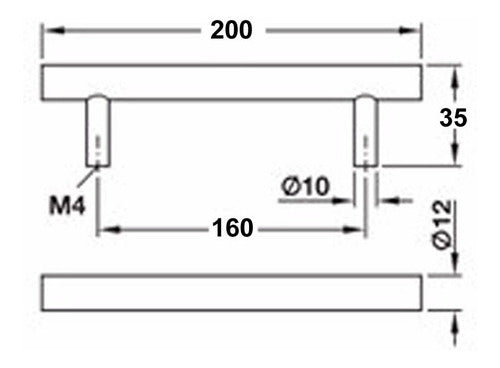 Manija Para Mueble Hafele Cromo Pulido 160mm 117.97.218 1