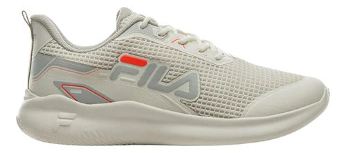 Fila Women's Gear Sneakers in White with Silver and Coral 0