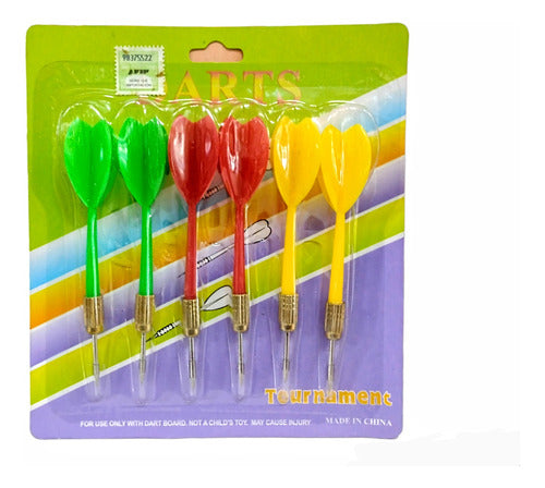 Set of 6 Darts in Blister with Metal Tip 11 cm 0