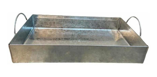 Galvanized Zinc Tray with Handle 26x16 0