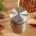 LEVYSBA Glass Spice Container with Stainless Steel Lid 8 X 4.5 7