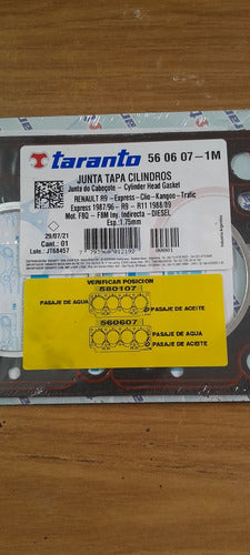 Junta Tapa De Cilindro 1m Renault Express F8q Diesel Taranto 1