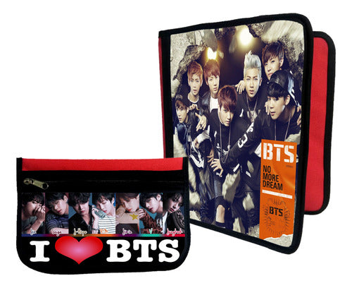 Marrotex Combo Carpeta + Cartuchera Bts K-pop #226 0