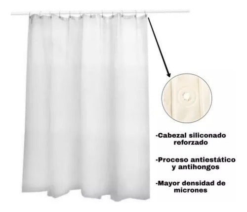 Eliplast Anti-Mold Shower Curtain Liner 180 X 180cm 1