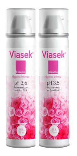 Viasek Intimate Hygiene Foam Combo 3.5 pH 75 ml x 2 Units 1