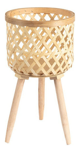 Iluminarás Medium Bamboo Boho Style Planter 0