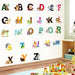 Finduat Alphabet Wall Stickers Removable Animal ABC Stickers for Kids 2