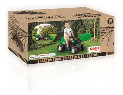 Dolu Tractor A Pedal Infantil Con Pala Excavadora Ub 3