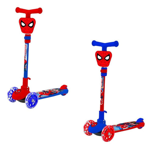 Sebigus Spiderman 3-Wheel LED Scooter 0