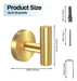 Kruodop 4 Towel Hooks Hangers for Bathroom - Gold 1