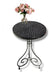 Iron Outdoor Table with Black Venetian Mosaic 45 cm Diameter 0