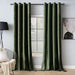 Miulee Olive Green Velvet Curtains, Elegant Grommets 0