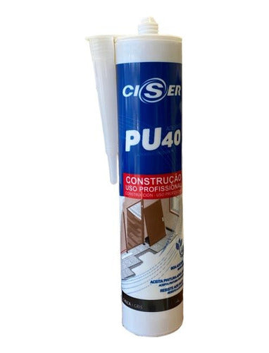 Silicona Sellador Poliuretanico Pu 40 Ciser Blanco 0