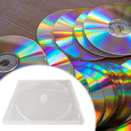 10x Capas Transparentes Para Cd, Capas Padrão Para Dvd, 5