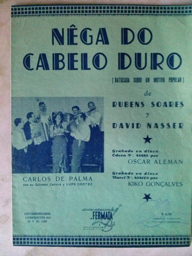 Partitura Nega Do Cabelo Duro,batucada 0