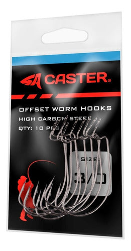 Offset Caster 3/0 Hooks for Rubber Lures 10 Units 0