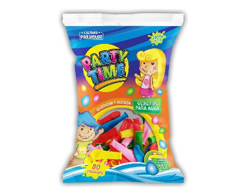 Party Time Water Balloons Pack of 3 Bags of 80 0