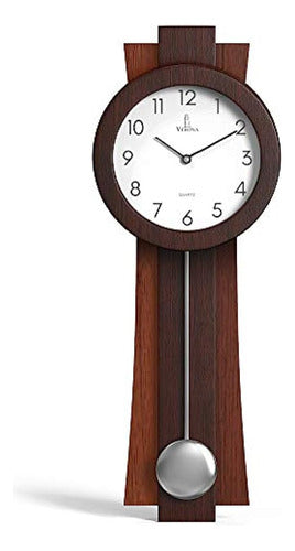 Lovely Home Essentials Wall Pendulum Clock - Quartz Wood Pendulum Clock with Battery 0