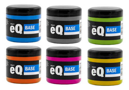 Pack of 4 EQ Arte 200cc Acrylic Paint Base in Various Colors 2