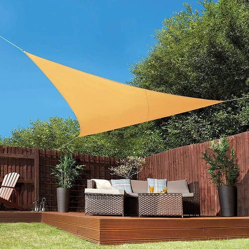 Toldo Vela Sombra Y Granizo 3*4*3 Triangulo Beige Doble Tela 2