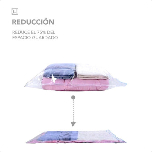 Set 2 Bolsas Vacio Ropa 40x60 Guardarropa Organizador Valija 6