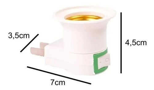 Adapter Lamp Holder With Switch to Plug 4