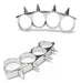 Steel Spiked Knuckle Guard for Personal Defense Silver 1