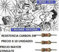 Royal Resistencia Carbon 2w 5% 220 Ohm X 10 Unid 0