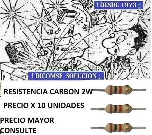 Royal Carbon Resistor 2W 5% 47 Ohm x 10 Units 0