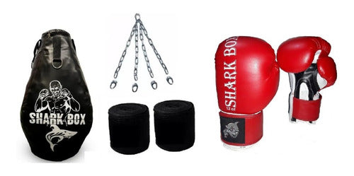 Shark Box PVC Sky Ground Inflatable Boxing Kickboxing Kit 8