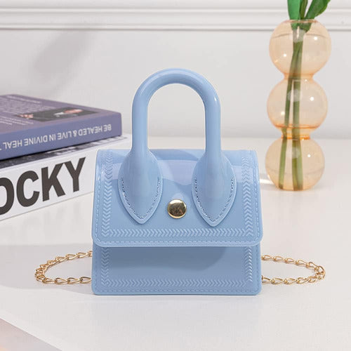 Bolso Cruzado Mini Para Niñas Con Asa Única, Azul, Tamaño Pe 4