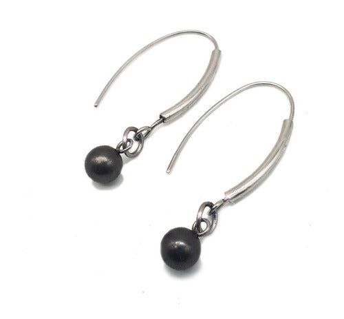 Zaphire Joyas: Special Offer! 12 Pairs Black Pearl Surgical Steel Earrings in Bulk 0