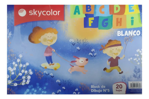 SkyColor Drawing Pad No. 5 White Sheet 90g x20 Sheets 0