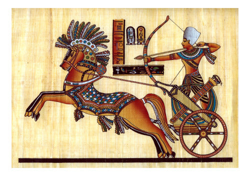 Papiro Faraón Tutankamón Antiguo Egipto - Lámina 45x30 Cm. 0