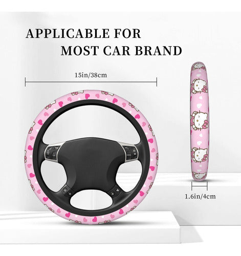 Latitele Cute Kawaii Steering Wheel Cover - Universal 15 Inch (38 cm) 5