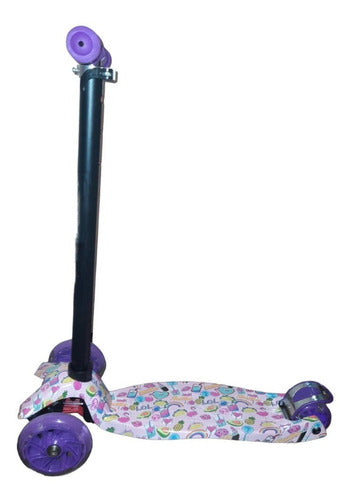 Ideon Non-Folding Graffiti Printed 4-Wheel Skateboard with Lights - Reinforced 0