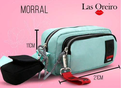 Las Oreiro Morral Bandolera Porta Celular + Llavero Monedero 1