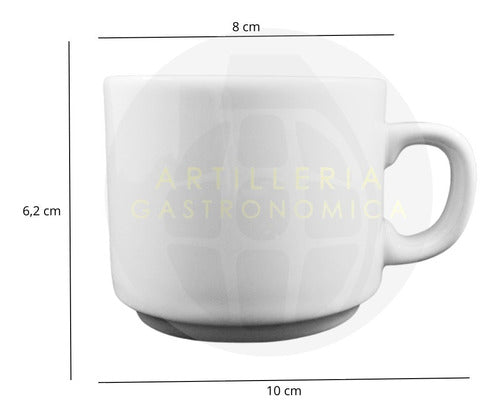 Taza De Té 180 Ml Tsuji Linea Recta 450 Porcelana X12 Unid 3