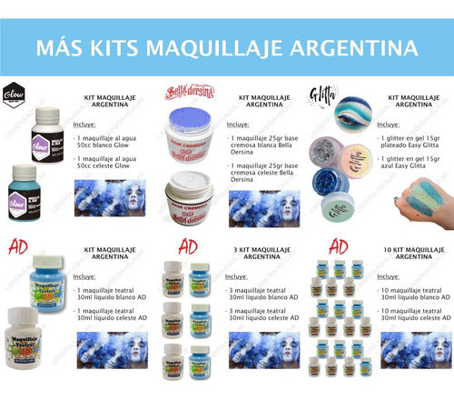 Glow Kit Maquillaje Argentina Glow Mundial 30 Cara Hipoalergénico 5