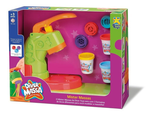 Diver Massa Mister Massas - Divertoys C/ 3 Massas De Modelar 0