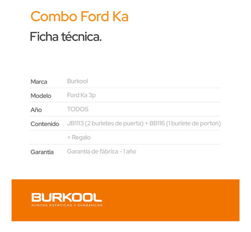 Combo Door Burlets And Trunk Ford Ka + Gift - Combo Burletes De Puerta Y Baúl Ford Ka + Regalo