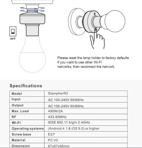 Palcom Smart WiFi Lamp Socket E27 - Control Lights from App 1