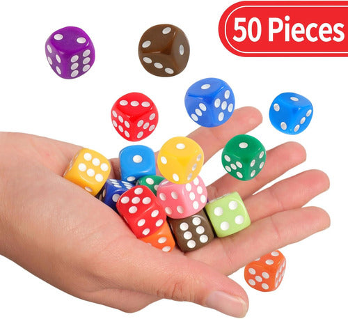 Conjunto De Dados Coloridos Para Juegos, 50 Piezas De 12 Cm 3