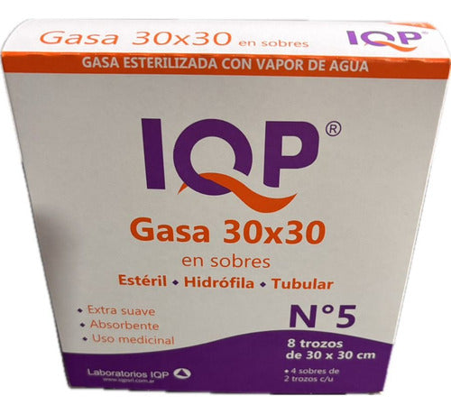 IQP Sterilized Gauze 30x30 - 4 Packs of 2 Pieces Each 0