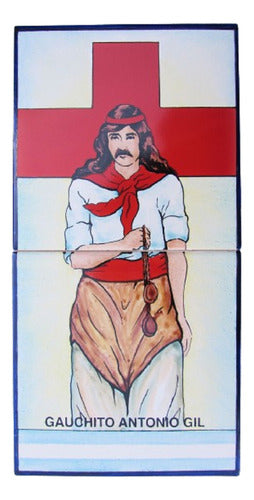 Mayólica Gauchito Gil - 15 X 30 Cm 0