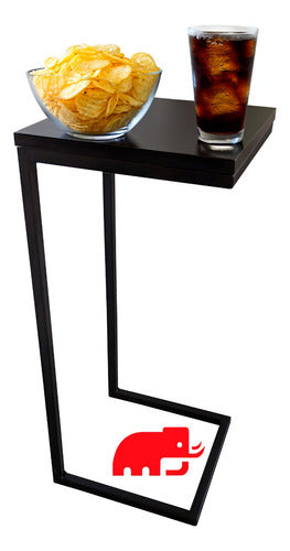 Mamut Industrial Auxiliary Side Table Iron Melamine 0