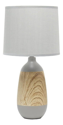 Simple Designs LT1117-GRY Oblong Ceramic Table Lamp 0