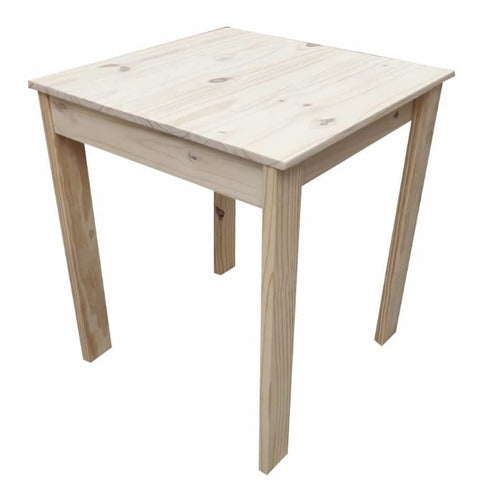 Mundo Pino Solid Pine Wood Table 70x70 0