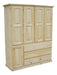 Classic Pine Wardrobe with 5 Doors and 3 Drawers - 1.40 0