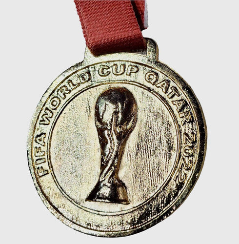 Medalla Qatar 2022 Campeones Del Mundo - Réplica En Metal 1